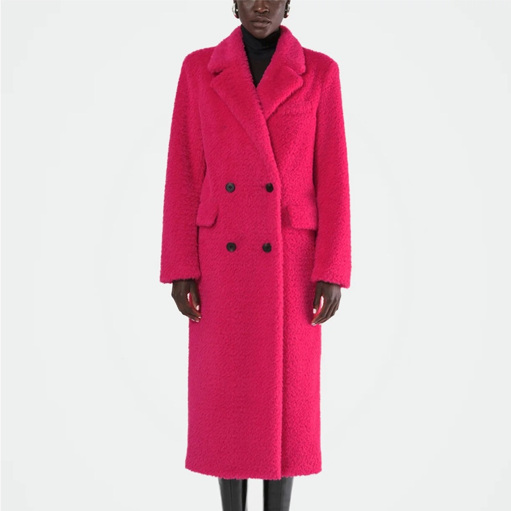 Apparis Hot Pink Fur Coat
